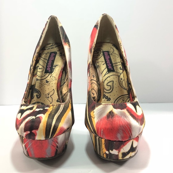 Dollhouse multicoloured round toe platform heels - Picture 3 of 9